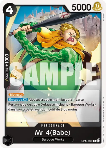 Carte One Piece Mr 4(Babe) OP14-093 - Les Sept de la Mer d'Azur