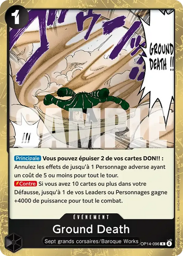 Carte One Piece Ground Death OP14-096 V1 - Les Sept de la Mer d'Azur