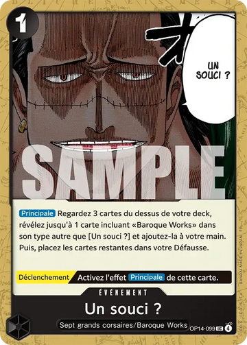 Carte One Piece Un souci ? OP14-099 - Les Sept de la Mer d'Azur