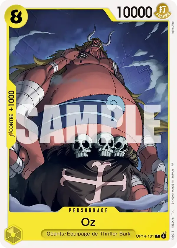Carte One Piece Oz - FR OP14-101 CO Les Sept de la mer d’Azur Neuf FR LorenZone