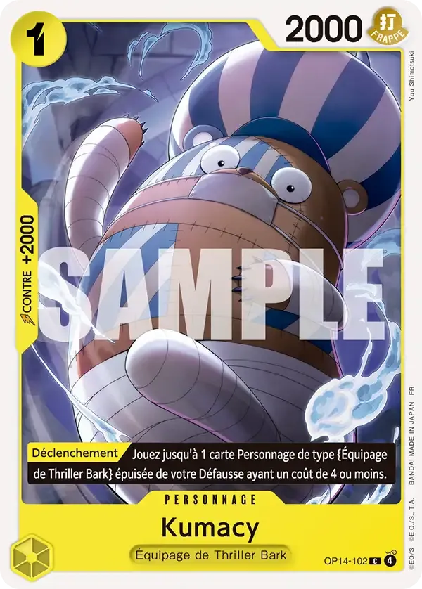 Carte One Piece Kumacy - FR OP14-102 CO Les Sept de la mer d’Azur Neuf FR LorenZone