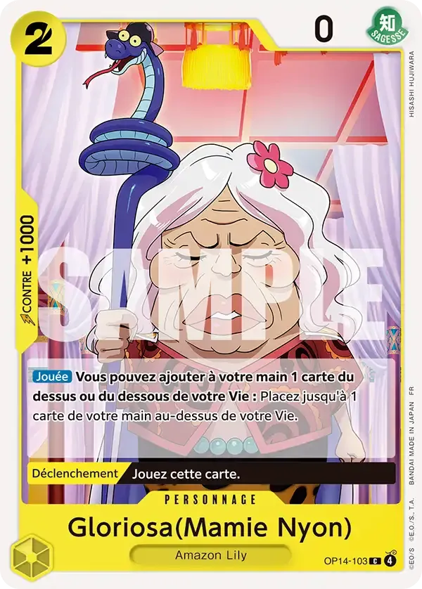 Carte One Piece Gloriosa (Mamie Nyon) - FR OP14-103 CO Les Sept de la mer d’Azur Neuf FR LorenZone