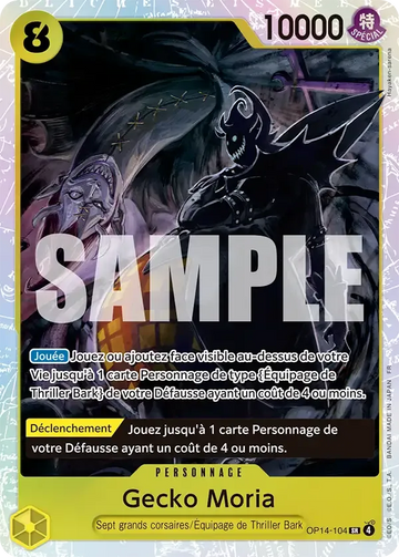 Carte One Piece Gecko Moria OP14-104 V1 - Les Sept de la Mer d'Azur