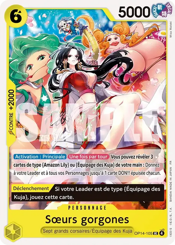 Carte One Piece Sœurs gorgones OP14-105 - Les Sept de la Mer d'Azur