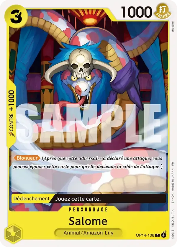 Carte One Piece Salome - FR OP14-106 CO Les Sept de la mer d’Azur Neuf FR LorenZone