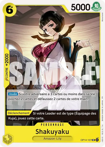 Carte One Piece Shakuyaku OP14-107 - Les Sept de la Mer d'Azur