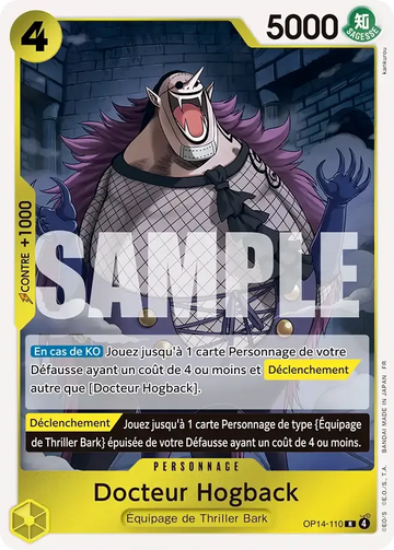 Carte One Piece Docteur Hogback OP14-110 - Les Sept de la Mer d'Azur