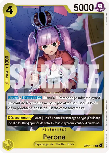 Carte One Piece Perona OP14-111 V1 - Les Sept de la Mer d'Azur