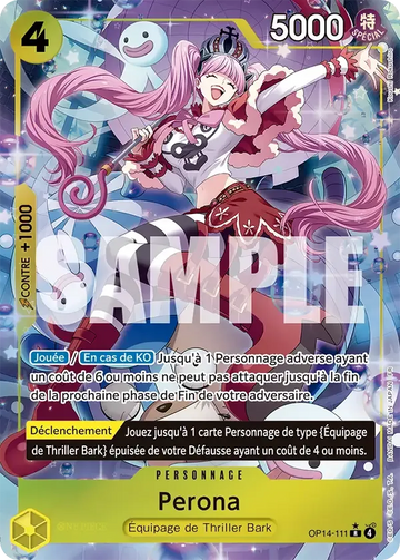 Carte One Piece Perona OP14-111 V2 - Les Sept de la Mer d'Azur