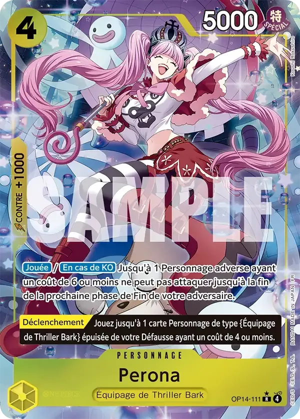 Carte One Piece Perona V2 - FR OP14-111 R-P Les Sept de la mer d’Azur Neuf FR LorenZone