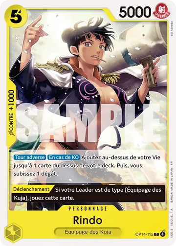 Carte One Piece Rindo OP14-115 - Les Sept de la Mer d'Azur