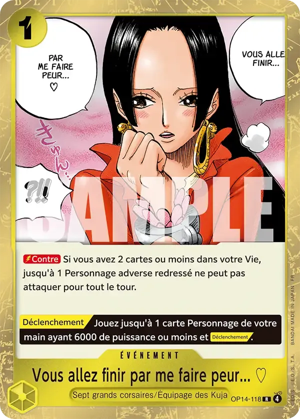 Carte One Piece Vous allez finir par le faire peur... V1 - FR OP14-118 R Les Sept de la mer d’Azur Neuf FR LorenZone