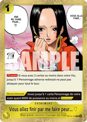 Carte One Piece Vous allez finir par me faire peur... ♡ OP14-118 V1 - Les Sept de la Mer d'Azur