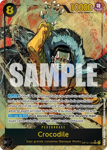 Carte One Piece Crocodile OP14-120 V2 - Les Sept de la Mer d'Azur