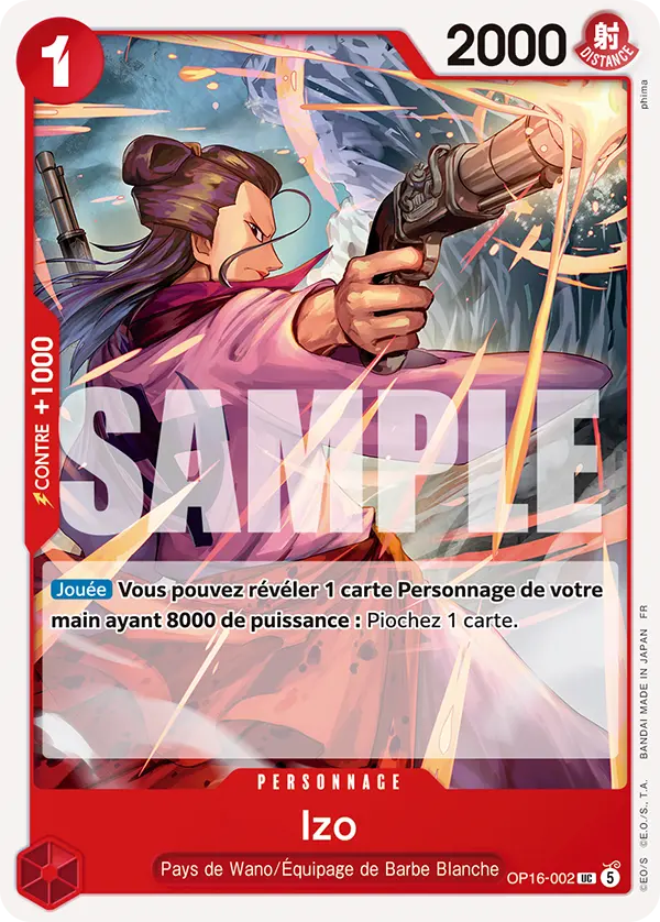 Carte One Piece OP16-002 Izo