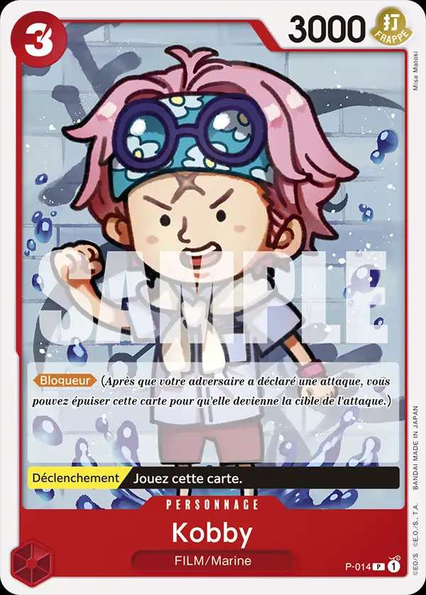 Carte One Piece Kobby V1 P-014 P The Best Neuf FR LorenZone