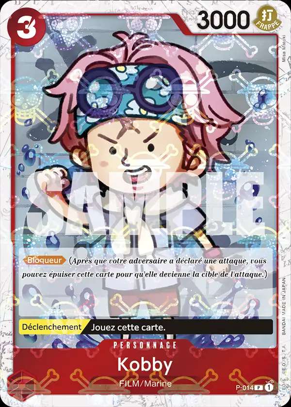 Carte One Piece Kobby V2 P-014 P The Best Neuf FR LorenZone