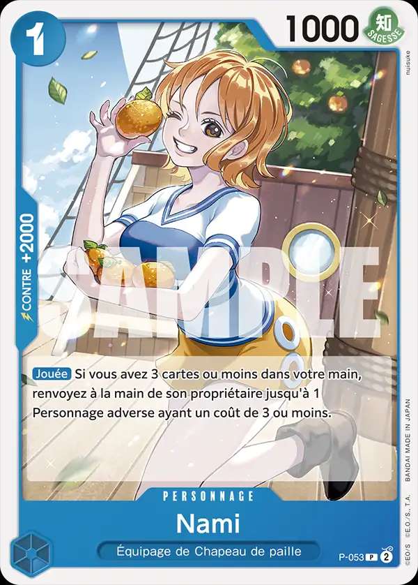 Carte One Piece Nami V1 P-053 P The Best Neuf FR LorenZone