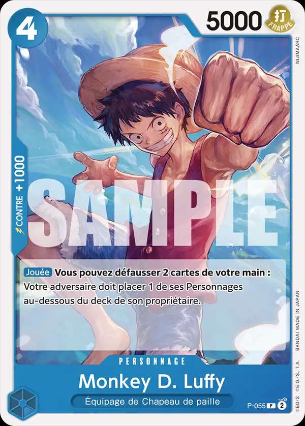 Carte One Piece Monkey D. Luffy V1 P-055 P The Best Neuf FR LorenZone