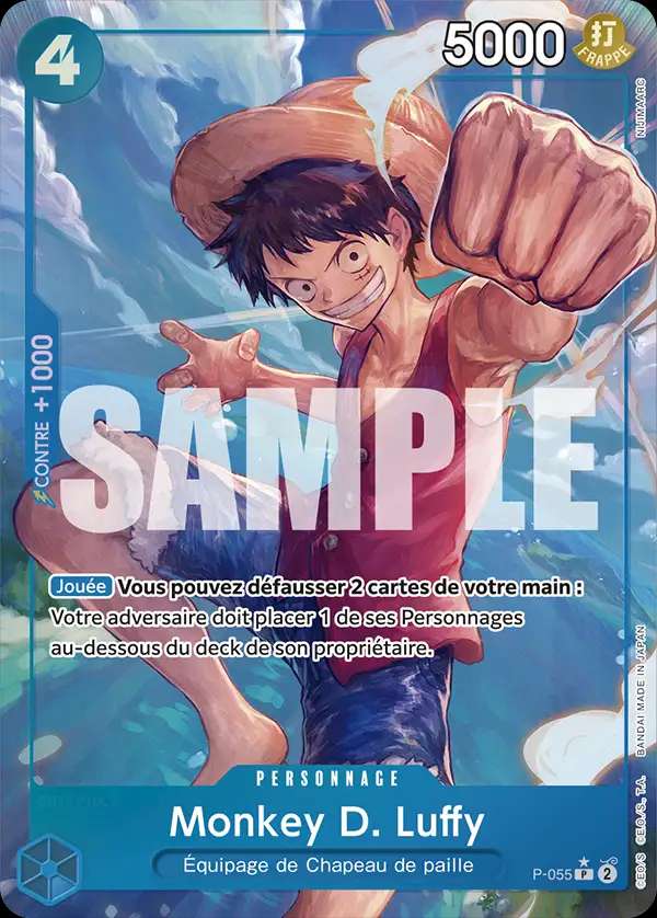 Carte One Piece Monkey D. Luffy V3 P-055 P The Best Neuf FR LorenZone