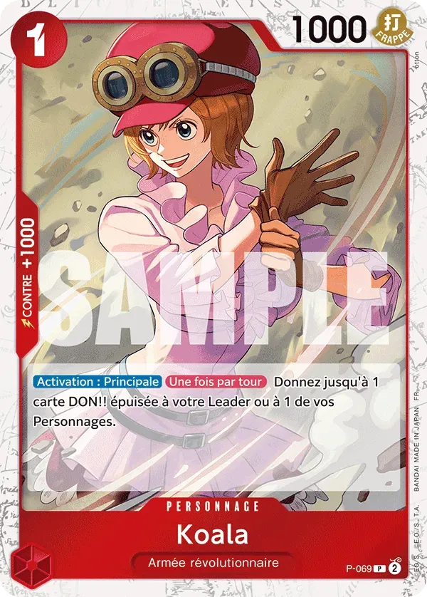 Carte One Piece Koala V2 - PRB02 - FR P-069 Promo Foil The Best Vol.2 Neuf FR LorenZone