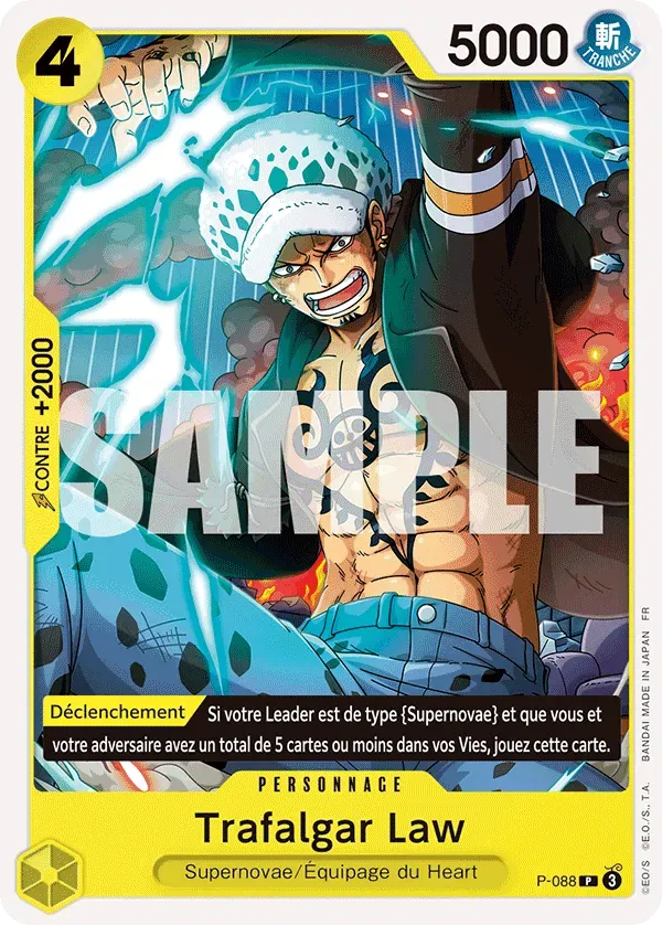 Carte One Piece Trafalgar Law V1 - PRB02 - FR P-088 Promo The Best Vol.2 Neuf FR LorenZone