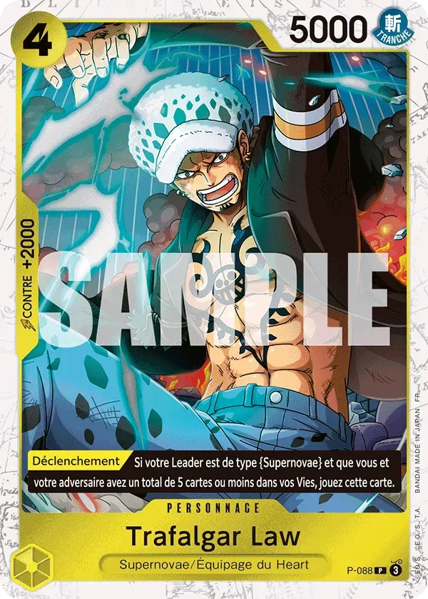Carte One Piece Trafalgar Law V2 - PRB02 - FR P-088 Promo Foil The Best Vol.2 Neuf FR LorenZone