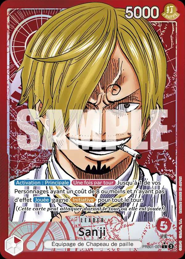 Carte One Piece Sanji V2 PRB01-001 L The Best Neuf FR LorenZone