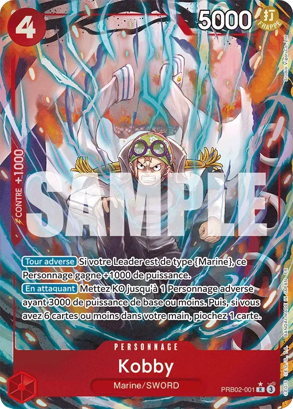 Carte One Piece Kobby V2 - PRB02 - FR PRB02-001 Rare Parallèle The Best Vol.2 Neuf FR LorenZone