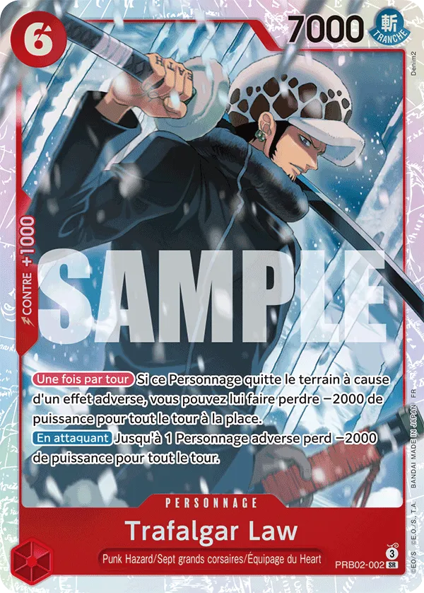 Carte One Piece PRB02-002 Trafalgar Law V1 | LorenZone
