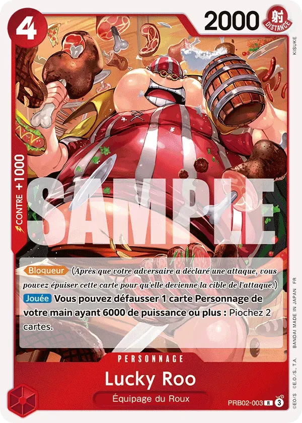 Carte One Piece Lucky Roo V1 - PRB02 - FR PRB02-003 Rare The Best Vol.2 Neuf FR LorenZone