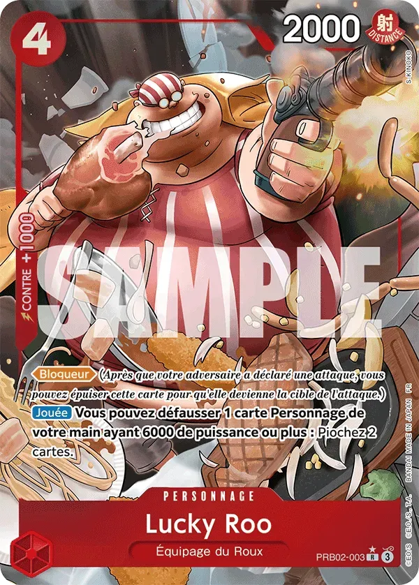 Carte One Piece Lucky Roo V2 - PRB02 - FR PRB02-003 Rare Parallèle The Best Vol.2 Neuf FR LorenZone