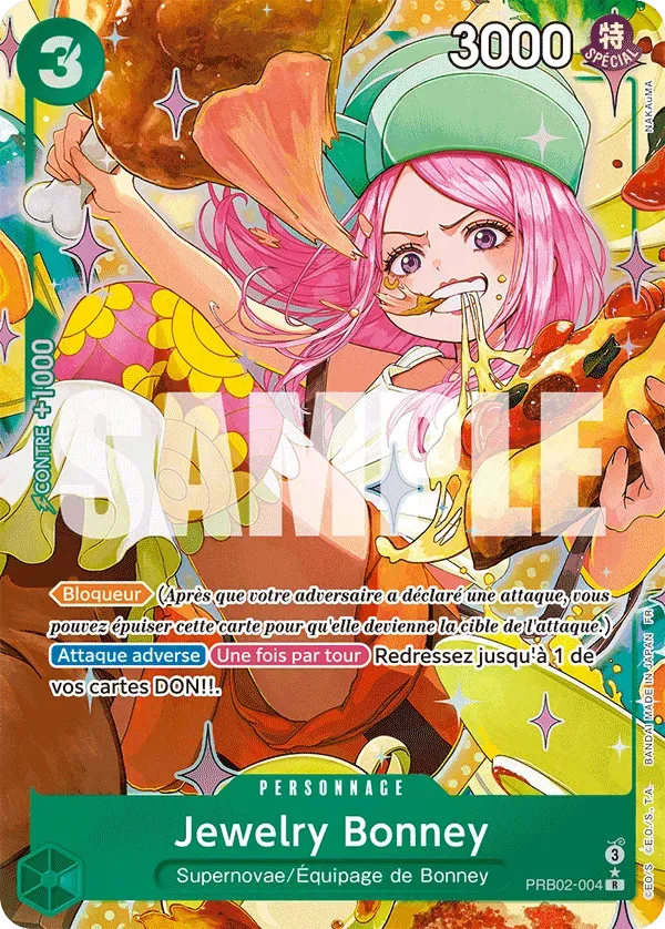 Carte One Piece Jewerly Bonney V2 - PRB02 - FR PRB02-004 Rare Parallèle The Best Vol.2 Neuf FR LorenZone