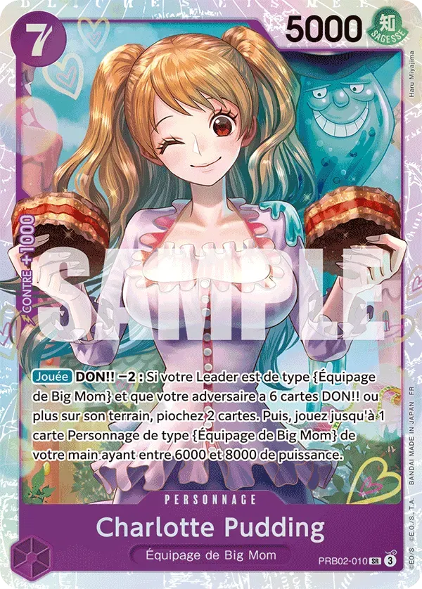 Carte One Piece Charlotte Pudding V1 - PRB02 - FR PRB02-010 Super Rare The Best Vol.2 Neuf FR LorenZone