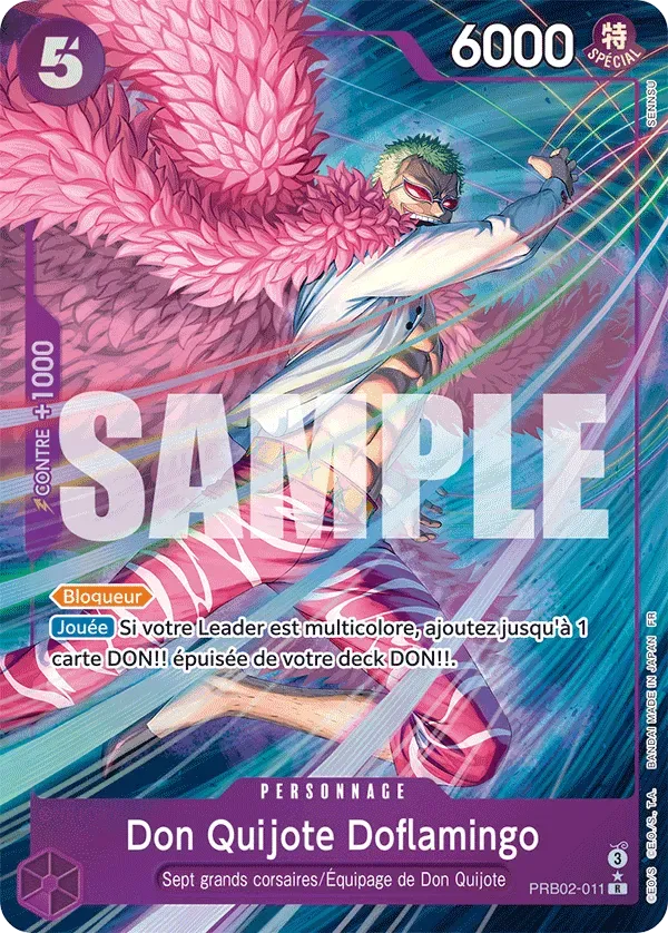 Carte One Piece Don Quijote Doflamingo V2 - PRB02 - FR PRB02-011 Rare Parallèle The Best Vol.2 Neuf FR LorenZone