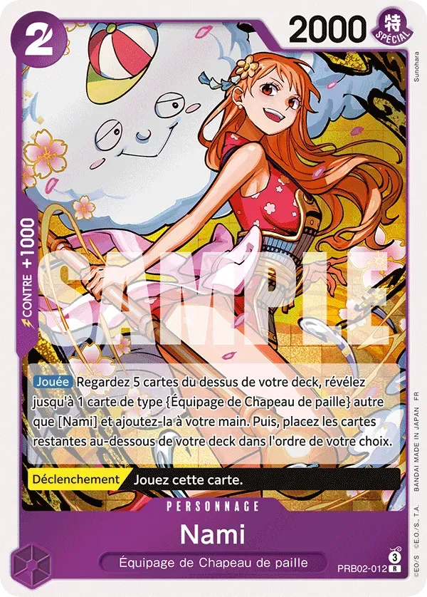 Carte One Piece Nami V1 - PRB02 - FR PRB02-012 Rare The Best Vol.2 Neuf FR LorenZone