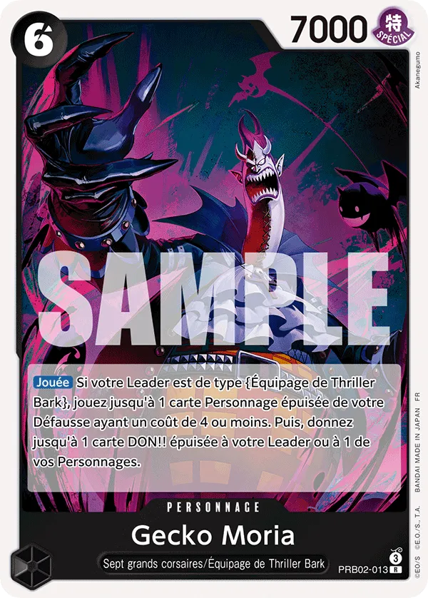 Carte One Piece PRB02-013 Gecko Moria V1 | LorenZone