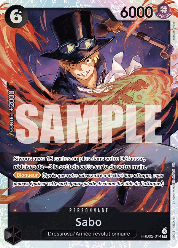 Carte One Piece PRB02-014 Sabo V1 | LorenZone