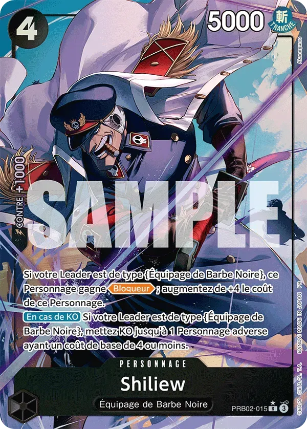 Carte One Piece Shiliew V2 - PRB02 - FR PRB02-015 Rare Parallèle The Best Vol.2 Neuf FR LorenZone