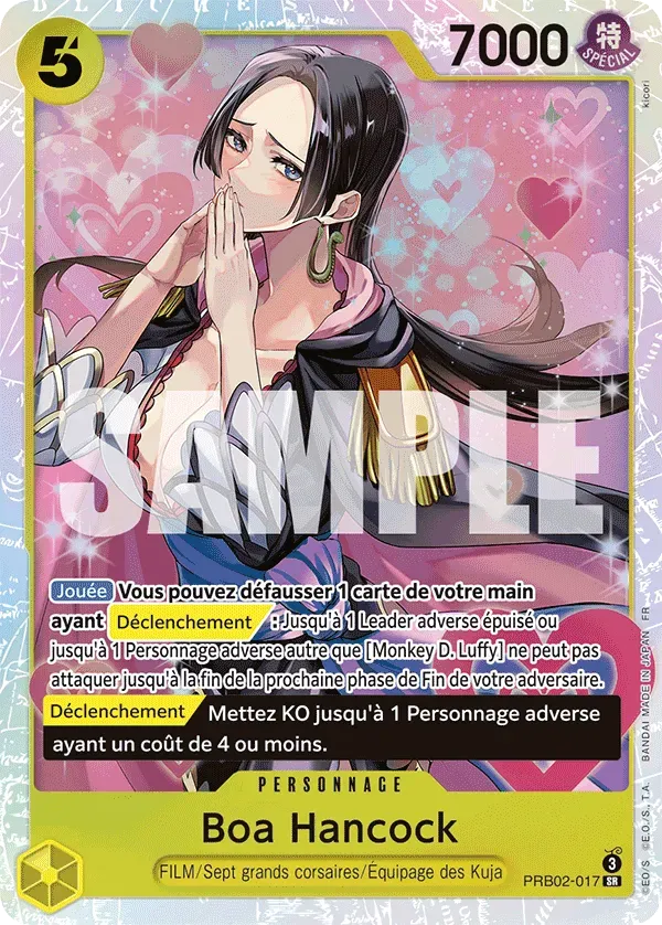 Carte One Piece Boa Hancock V1 - PRB02 - FR PRB02-017 Super Rare The Best Vol.2 Neuf FR LorenZone