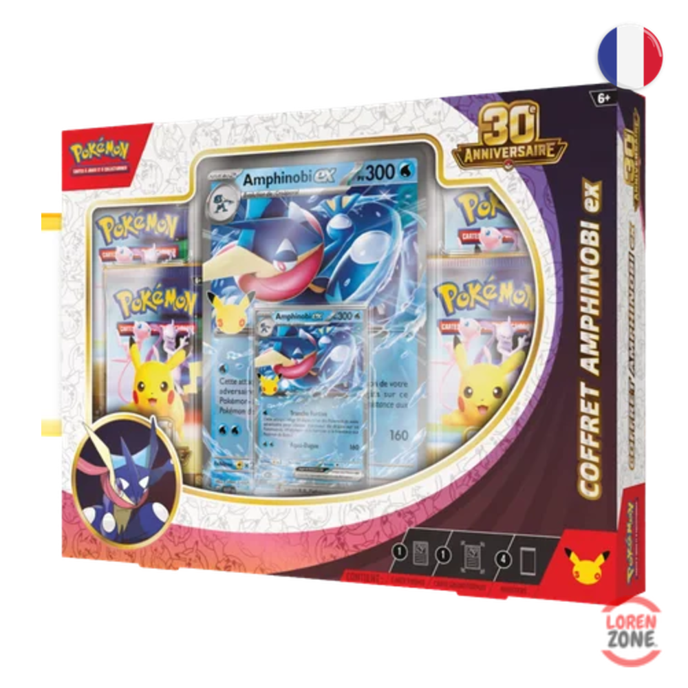 Pokébox Pokémon 30ᵉ Anniversaire - Coffret Amphinobi-ex 30th Celebration - LorenZone