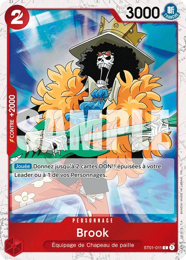 Carte One Piece Brook V2 - PRB02 - FR ST01-011 Commune Foil The Best Vol.2 Neuf FR LorenZone