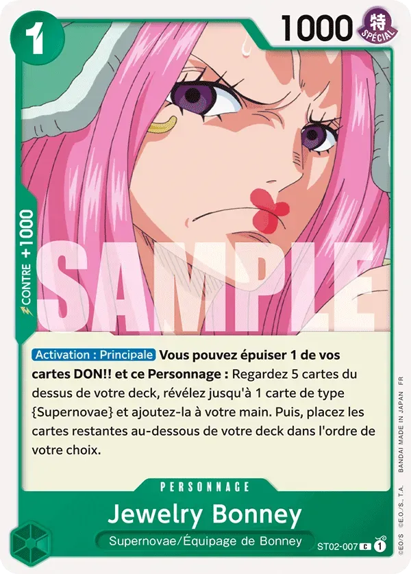 Carte One Piece Jewerly Bonney V1 - PRB02 - FR ST02-007 Commune The Best Vol.2 Neuf FR LorenZone
