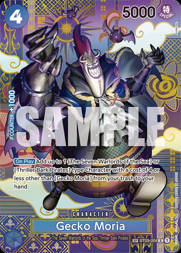 Carte One Piece Gecko Moria SC OP08 ST03-004 C Two Legends Neuf EN LorenZone