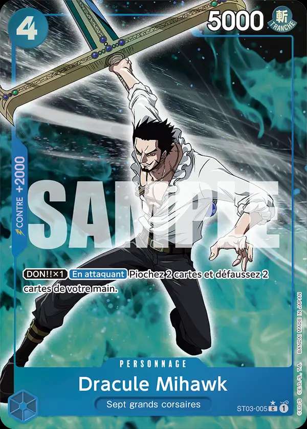 Carte One Piece Dracule Mihawk V3 ST03-005 C The Best Neuf FR LorenZone