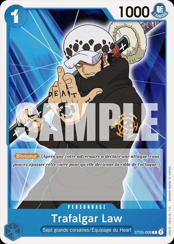 Carte One Piece Trafalgar Law V1 ST03-008 C The Best Neuf FR LorenZone