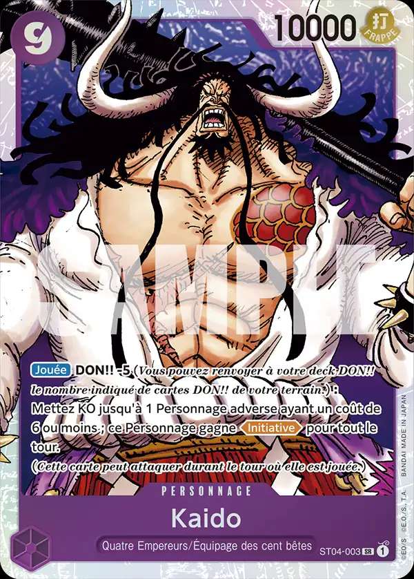 Carte One Piece Kaido V1 ST04-003 SR The Best Neuf FR LorenZone