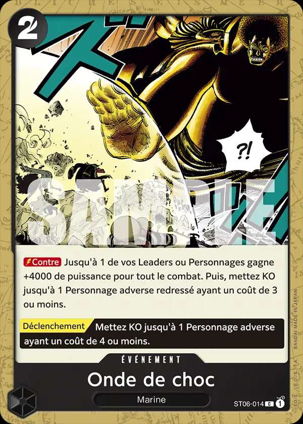 Carte One Piece Onde de choc V1 ST06-014 C The Best Neuf FR LorenZone