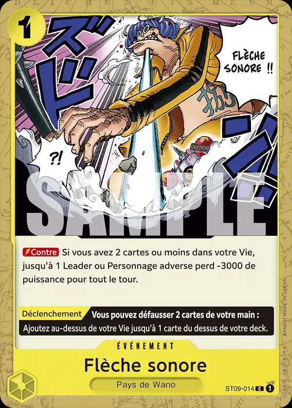 Carte One Piece Flèche sonore V1 ST09-014 C The Best Neuf FR LorenZone