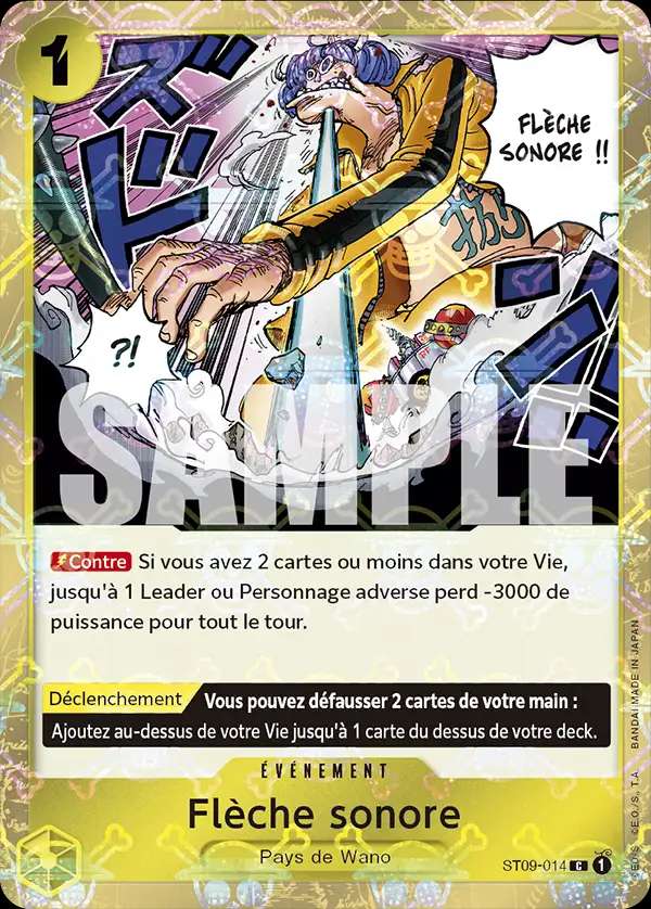 Carte One Piece Flèche sonore V2 ST09-014 C The Best Neuf FR LorenZone